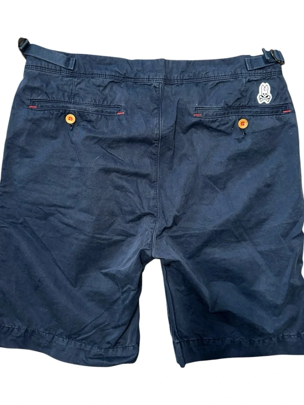Psycho Bunny Men’s Size 32 Navy Blue Classic Fit Chino Shorts Preppy Casual